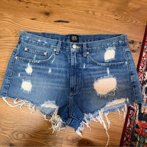 BDG Women's Ripped Blue Jean Shorts